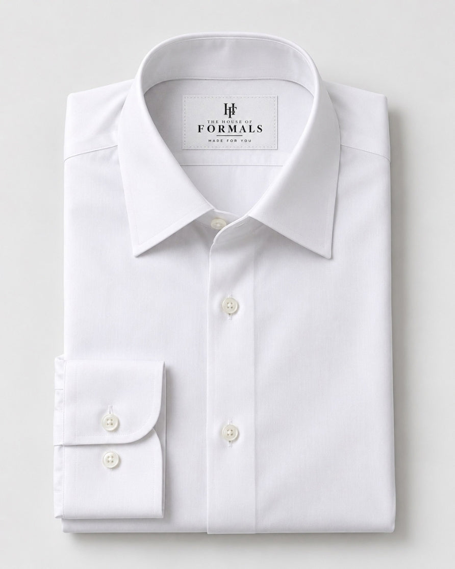 White Giza Cotton Formal Shirt
