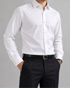 White Giza Cotton Formal Shirt