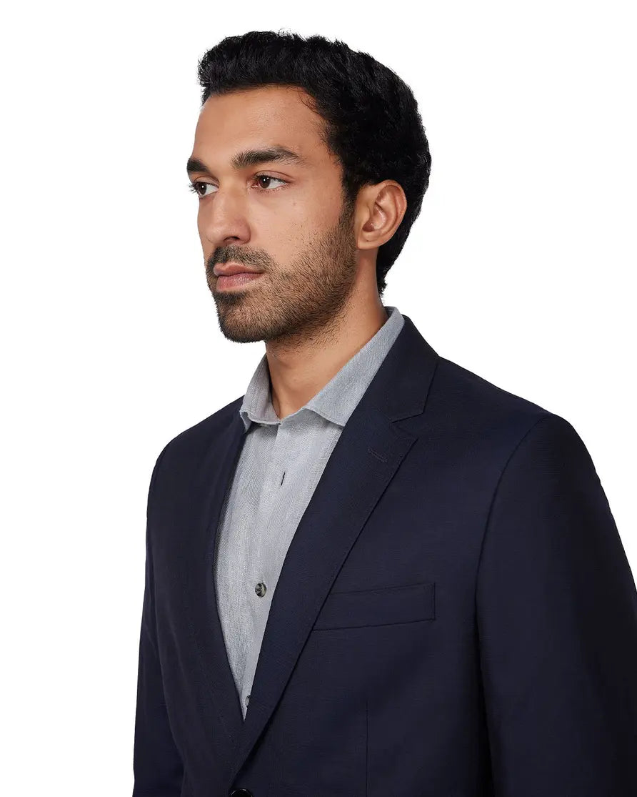 The Dewpoint Checked Blazer - Navy