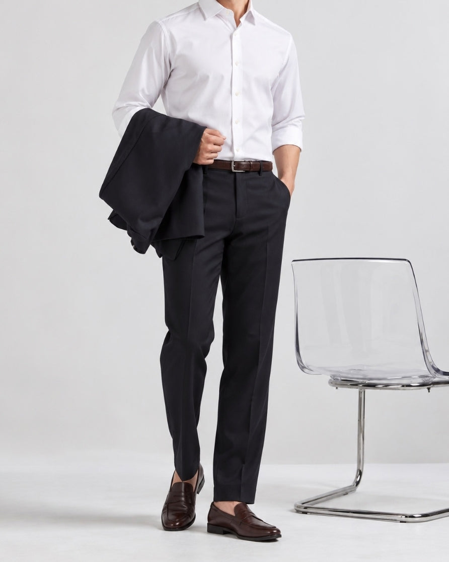 White Giza Cotton Formal Shirt