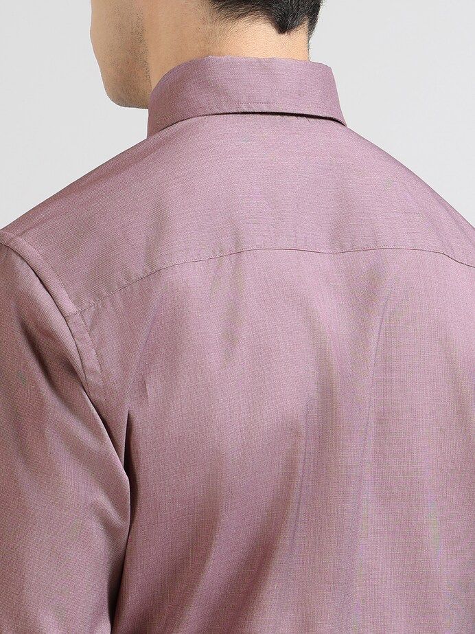 Men Burgandy Solid Formal Fit Shirt